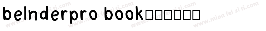 belnderpro book字体转换